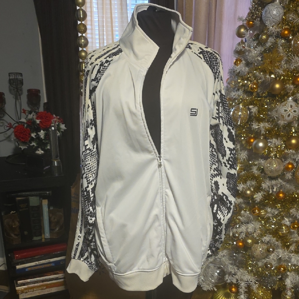 Sean John White and Black Performance Jacket